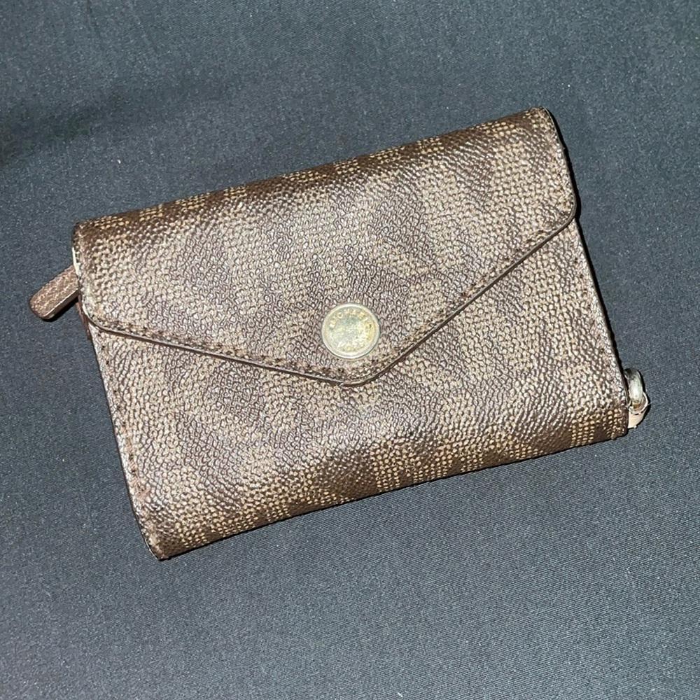 Michael Kors Electronics Brown/Mocha Logo PVC iPhone/iPod Tri-Fold Wallet